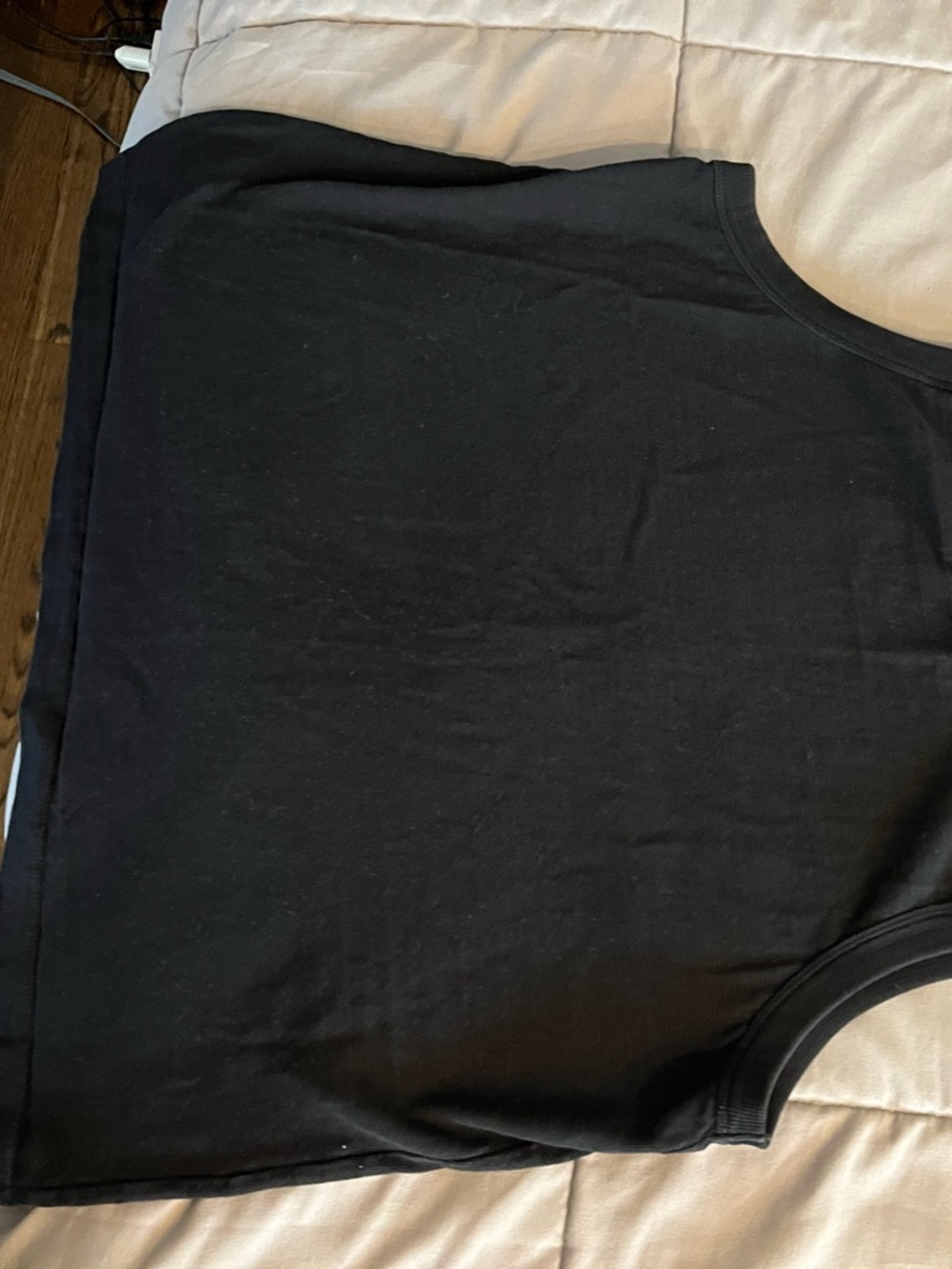 LOFT Black Crewneck Tank Top